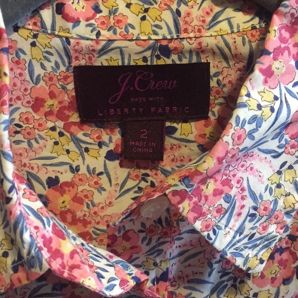 J.Crew x Liberty floral print button down. Size 2 - Picture 3 of 4